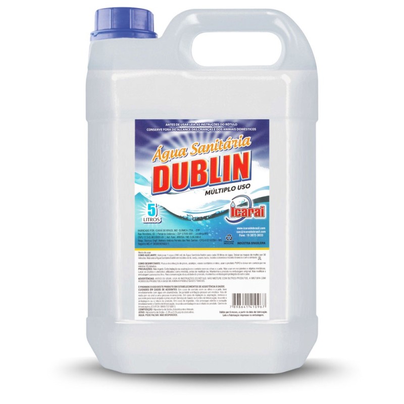 Água Sanitária Dublin Cloro Ativo 5L